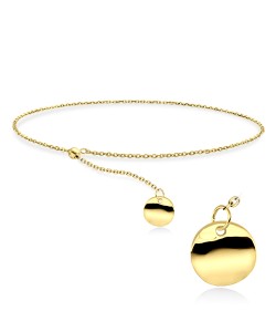 Gold Plated Little Bead Silver Bracelet BRS-449-GP